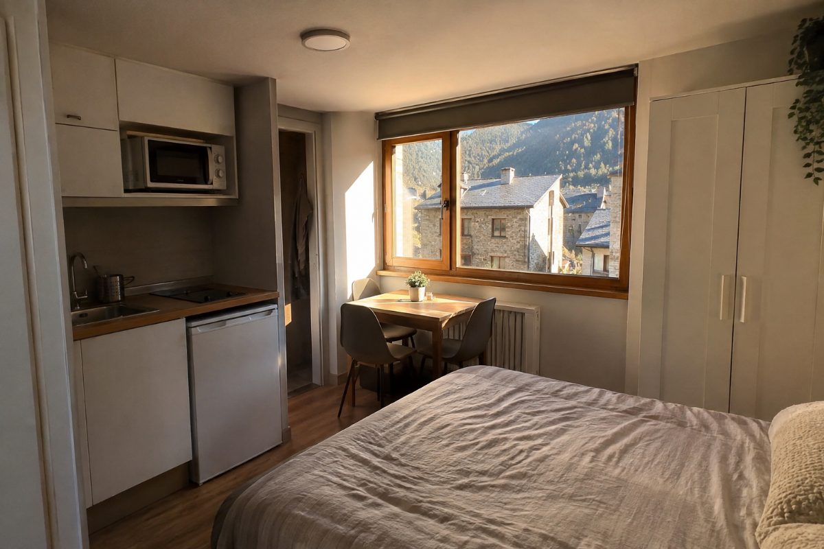 Estudios y pisos de una habitación en Andorra